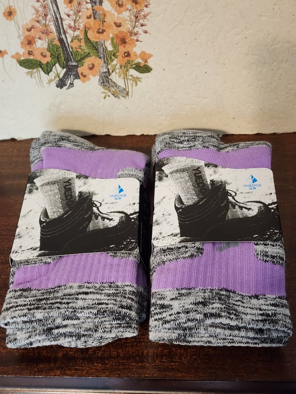 Yuedge XL Comfy Thick Moisture Wicking Hiking Socks - Brand New